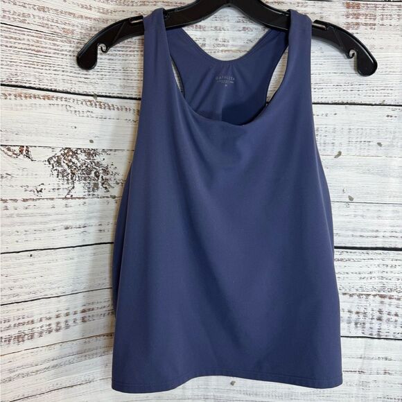Athleta tank top Womens plus size 3X crop built in Bra  D / DD conscious Purple - Picture 1 of 10